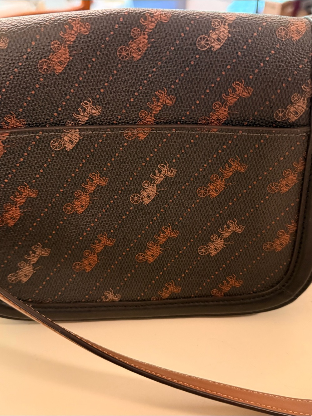 Coach Black and Brown Signature Mini Crossbody - Picture 3 of 9